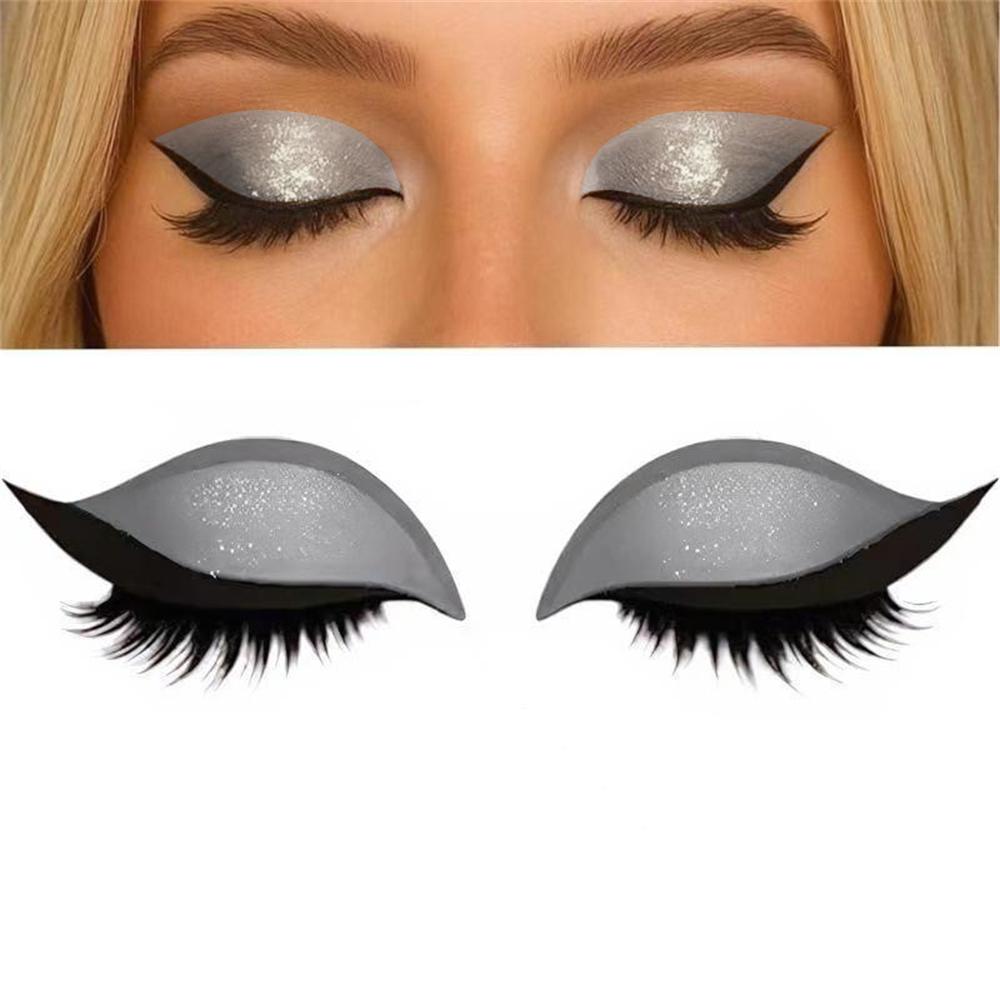 Wiederverwendbar 1 Paar Faules Lidschatten Wimpern Patch 2-in-1 Augen Make-up Aufkleber Mit Falschen Wimpern & Schatten Wasserdicht Kosmetik Werkzeuge
