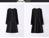 2024 Autumn High-End Petite Slimming Long-Sleeve Socialite Dress WN6058