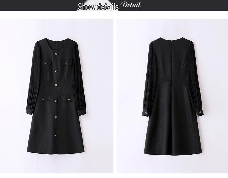 2024 Autumn High-End Petite Slimming Long-Sleeve Socialite Dress WN6058