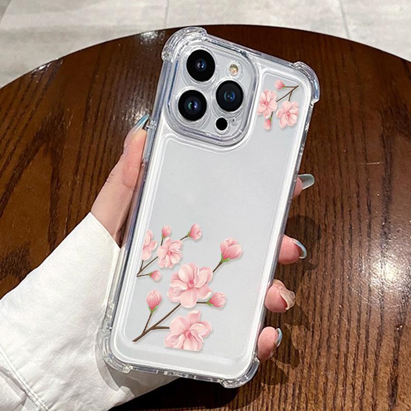 Transparent four corner anti drop phone case suitable for iPhone 17 16 15 14 13 12 11 Pro/Max/Plus anti drop and shockproof iPhone 15 PLUS чистый