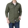 Men 'S Long Sleeved Shirt Loose Top Spring And Autumn Washing Sports Outdoor Pure Cotton Casual Work Shirt