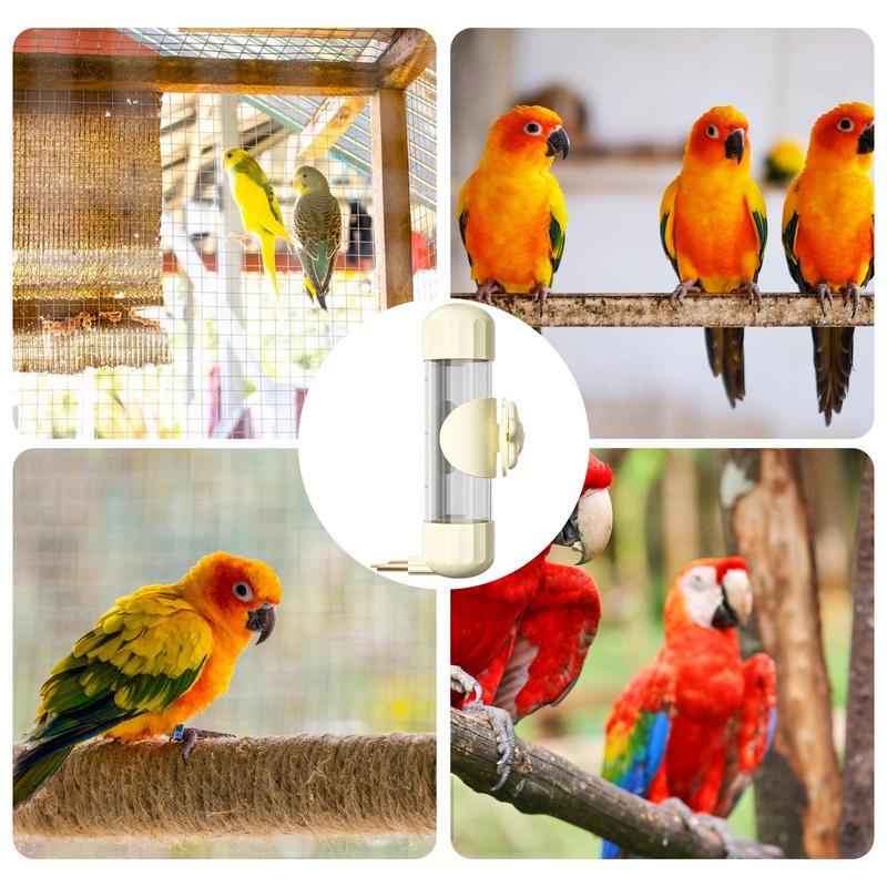 Bird Cage Water Dispenser 200ml Bird Water Feeder Firing Pin Design Automatic Clear Water Dispenser For Conure Cockatiel