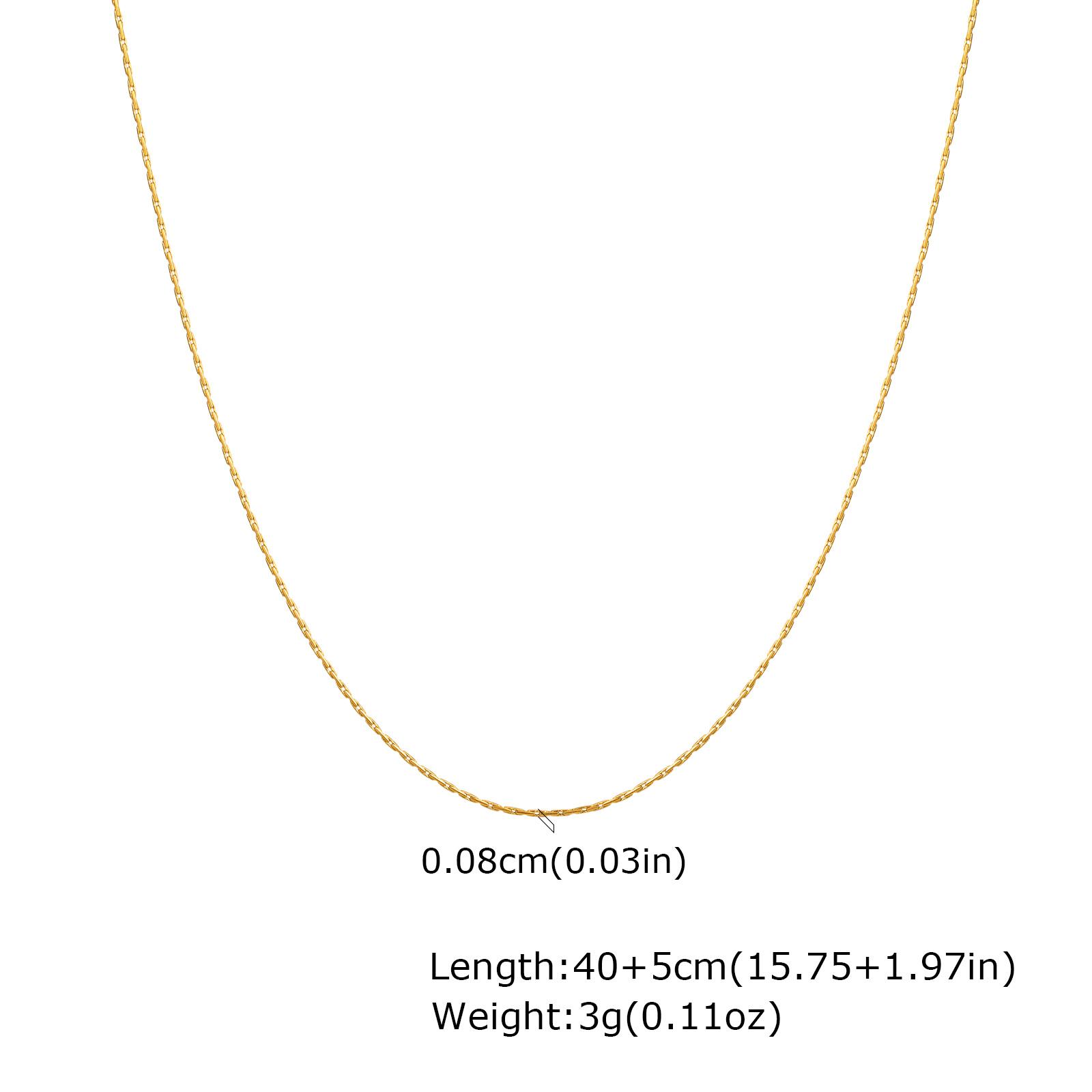 

Vnox Simple Fashion Stainless Steel Chain Necklace For Women Girls Gold Plated Lightweight Choker Trendy Jewelry Party Gift