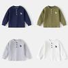 Boys Cotton Long Sleeve T Shirt Casual Spring Basic Top Soft Comfortable Fashion Clothing for Toddler and Kids