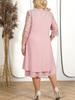 Elegantes Plus-Size-Kirchenkleid für Damen Locker Chiffon Abschlussball-Partykleid Formelles Stickkleid für Damen