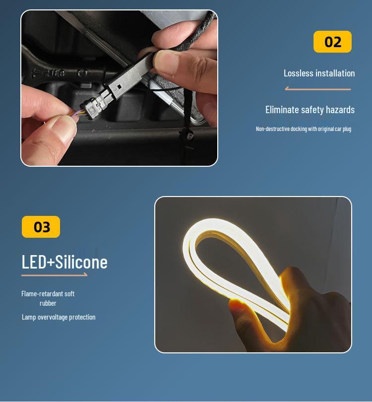 Tesla Model Y/Model 3 Front Trunk Ambient Light Strip (21-23) Interior Accessory.