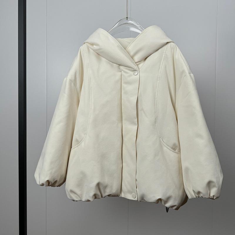 Короткая белая утолщенная хлопковая одежда женская зимняя новая модная теплая куртка S