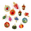 1Piece 304 Stainless Steel Charms 18K Gold Plated Enamel Strawberry Acorn Snail Mushroom Pendant For DIY Necklace Jewelry Making