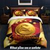 Set Biancheria da Letto Design Galatasaray FC 1 Copripiumino + 2 Federe Morbido Traspirante Biancheria da Letto per la Casa