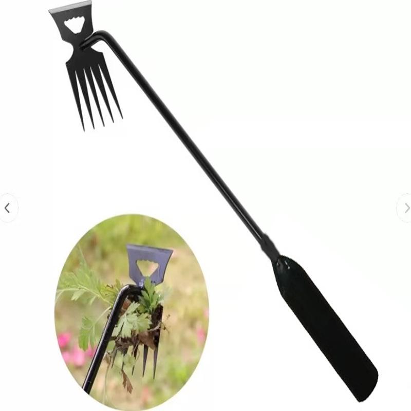 Manganese Steel Weeding Rake: Gardening Tool for Soil Loosening and Wild Vegetable Removal