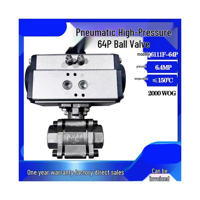 

Q11F-64P Stainless Steel 304 Pneumatic High Pressure Ball Valve CN plug (adapter included)