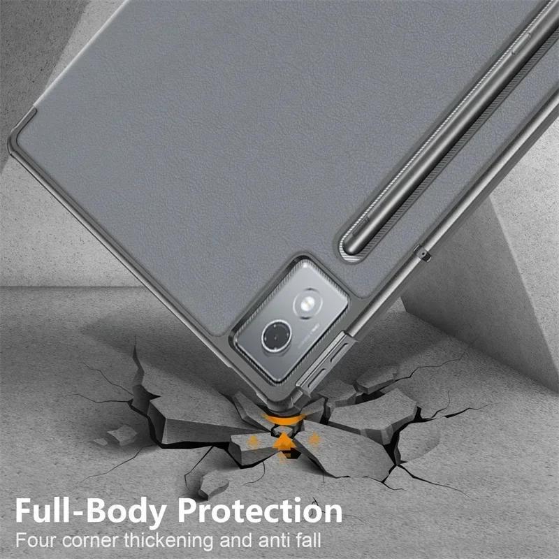 Custodia per Lenovo Idea Tab Pro da 12,7 pollici, pieghevole a tre ante, magnetica, in pelle, con supporto, Cover rigida Smart per Lenovo Idea Tab Pro 2025 Tb373fu