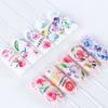 12 vzorů Kvetoucí květiny Nail Art Water Transfer Samolepky Obtisky Dekorace