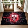Crystal Velvet Square Rug Custom NameVfB Stuttgart FC Pattern Non Slip Home Floor Decor Rug