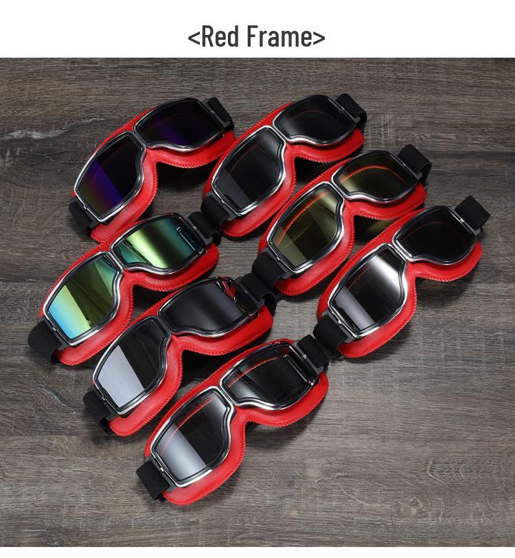 Trendy Retro Harley-Style Windproof Motorcycle Goggles with Sun Protection