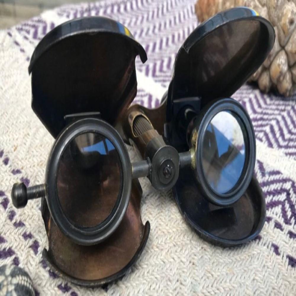 Vintage Mosiężny Luneta Szpiegowska Binokular – Ręcznie Robiony Antyczny Mosiądz, 10,16 cm