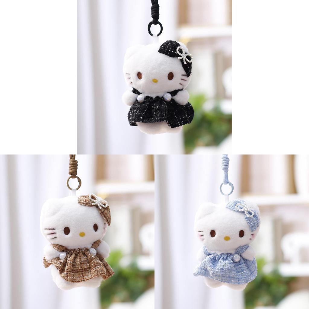Hello Kitty Plush Toy Keychain Cute Cartoon Stuffed Animal For Kids Gift