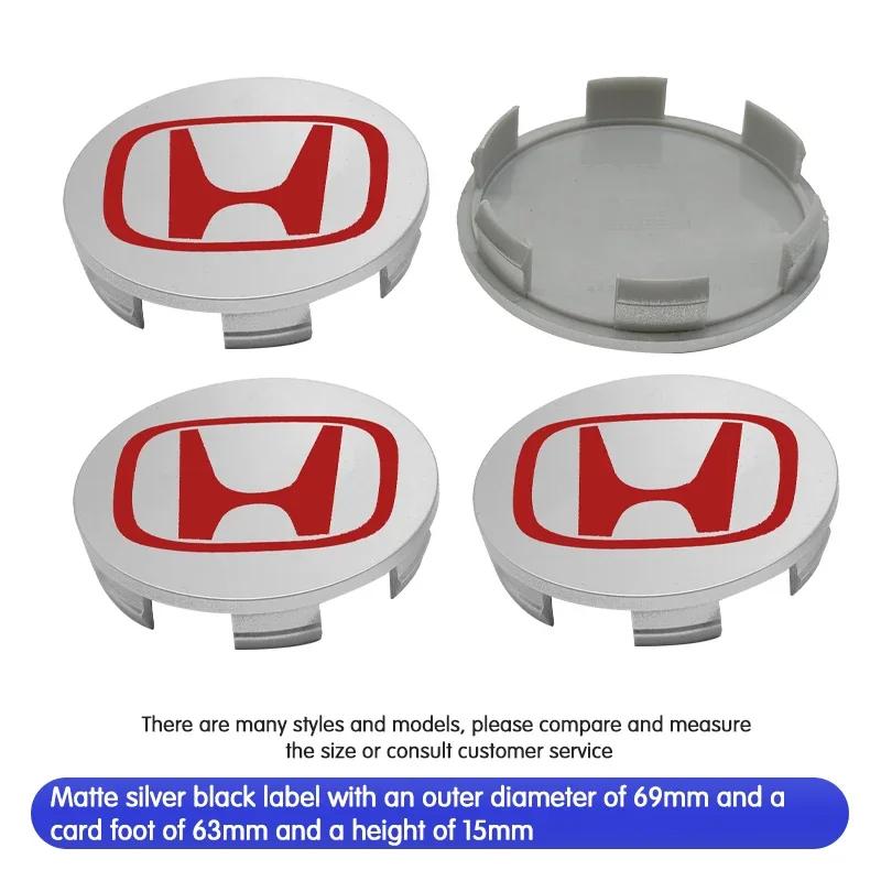 4 Stück 69mm 62mm 58mm Für Honda Auto Radnabenkappen Felgennabendeckel Accord Fit Jazz CRV CRZ City Alice Odyssey Abzeichen Logo Emblem