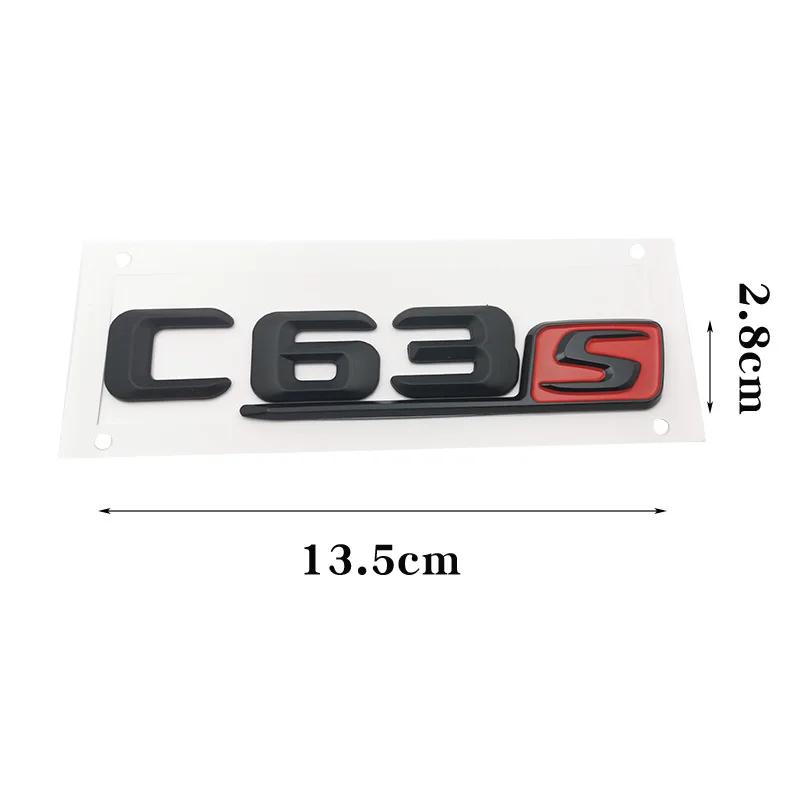 OTOKIT Chrome ABS C63s C43s Plastic Car Trunk Rear Letters Badge Emblem Emblems Decal Sticker for Mercedes Benz C Class C63S C43 AV1
