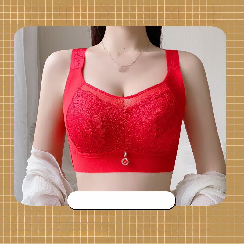 

Нижнее белье Женский тонкий поддерживающий бюстгальтер Аксессуар для груди Бюстгальтер против обвисания Женский регулируемый бюстгальтер большого размера Бюстгальтер пуш-ап 48/110E красный