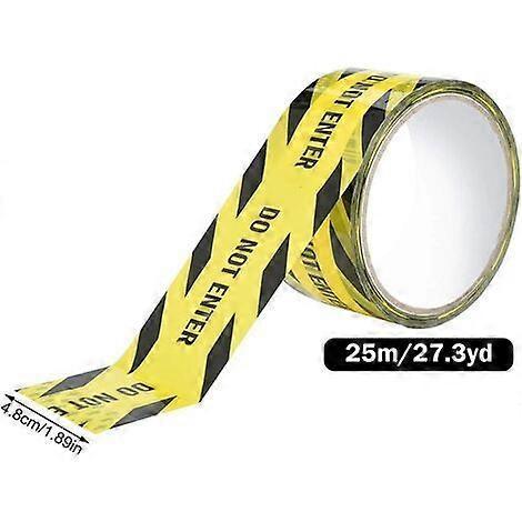 Warning Tape, 25M DO NOT ENTER Safety Tapes Adhesive Yellow Flag Tape for