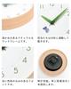 Lemnos Analog Wall Clock, Wooden Frame, Natural Color Wood Base, Perch Clock, Blue Shijimi (SUR18-16) by RURI Lemnos