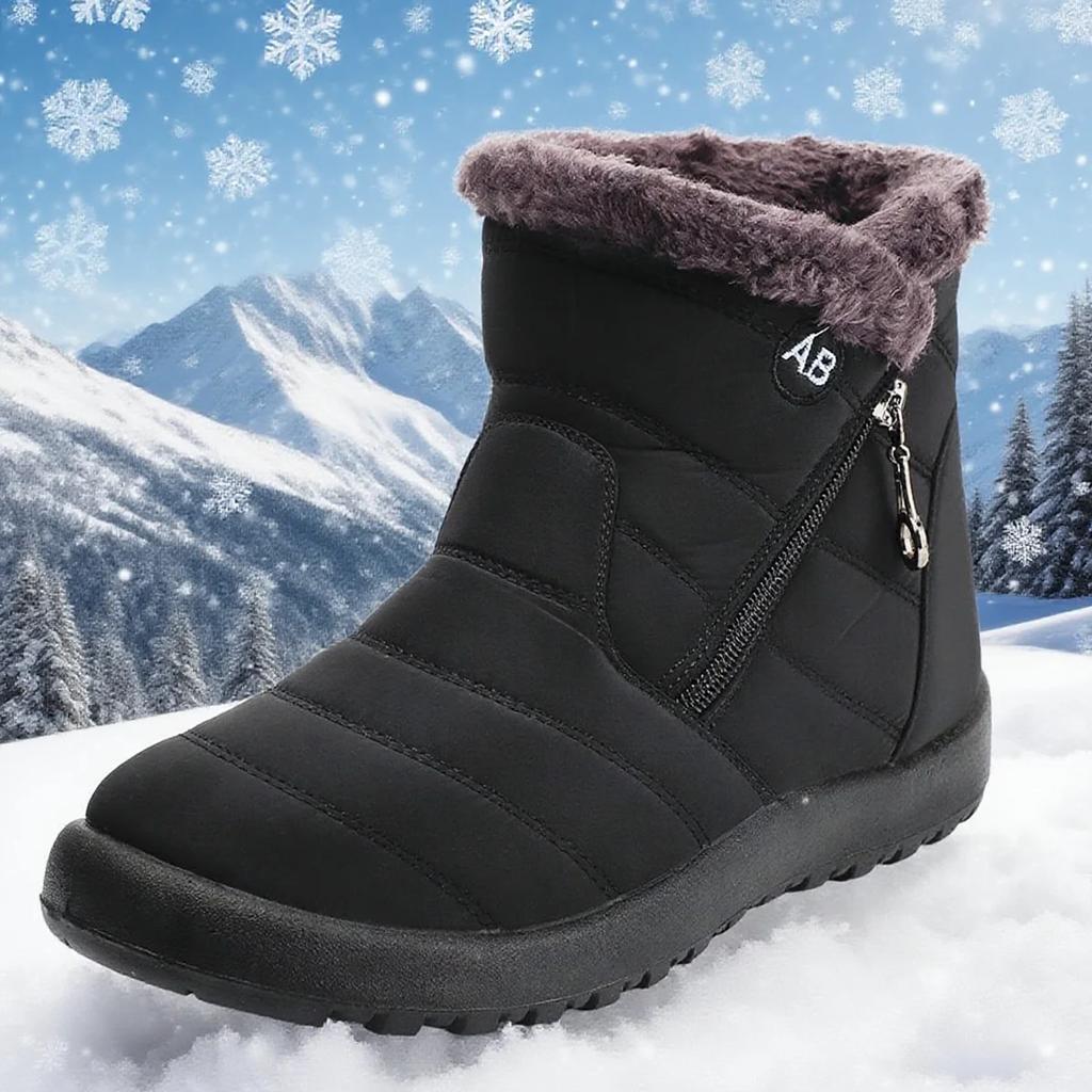 Snow Women Boots Comfortable Women'S Boots Waterproof Women Shoes Zipper Shoes Woman Soft Fur Women'S Winter Boots Botas Mujer