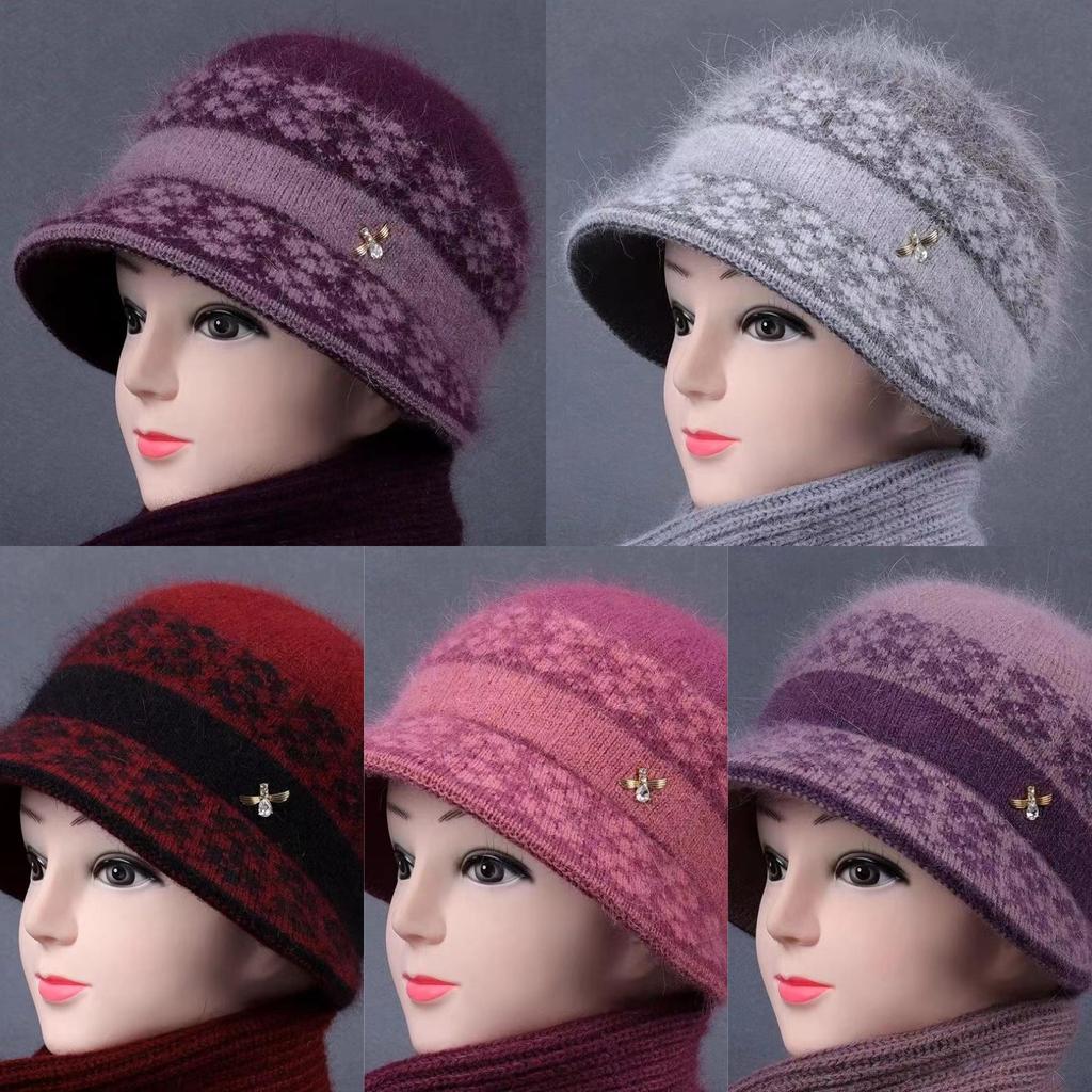 Winter Senior Hat Knitted Casual Warm Wool Hat