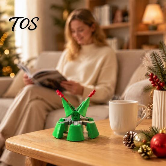 Holiday Desk Accessories Christmas Tree Fidget Toy, 3D Printed Flexible Sensory Decompression Transformation Deformable Monster Toys Figurine