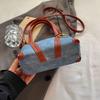 Portable Denim Tote Bag Women's Shoulder Underarm Bucket Bag