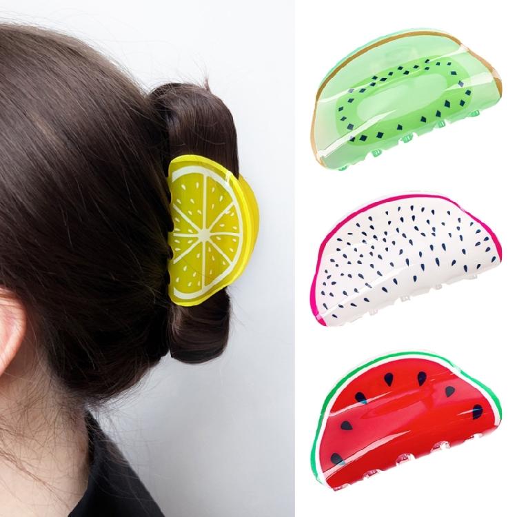 Modern Fruit Shape Hair Holder Birthday Hairpiece Acrylic Clamps Hairp Decoration for Creative Hairdos Home or Event