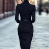 2025 Autumn Waist-Cinching French Style Long-Sleeve Dress