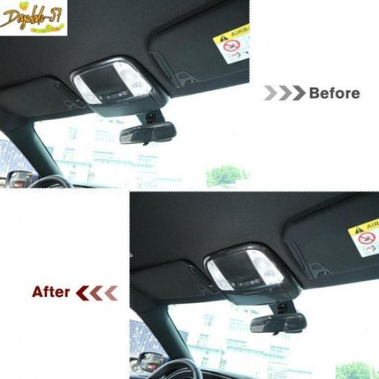 Carbon Fiber Interior Front Reading Light Cover Trim For 2015- Chrysler 300