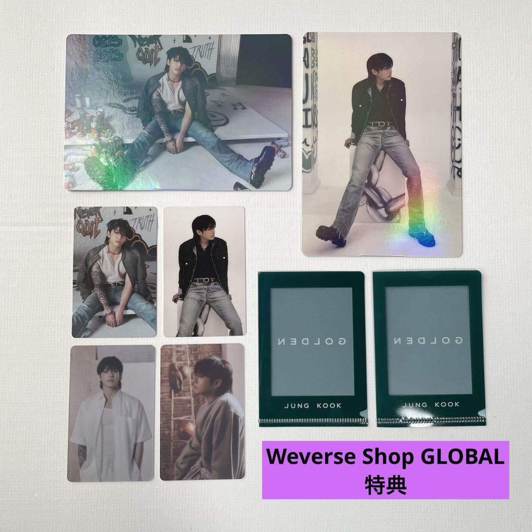

[USED] Jungkook GOLDEN Weverse Early Bird Bonus Trading Card BTS