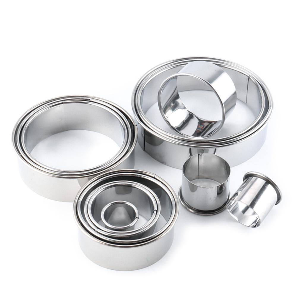 14pcs Stainless Steel Round Dumplings Wrappers Molds Set Cutter Maker Tools