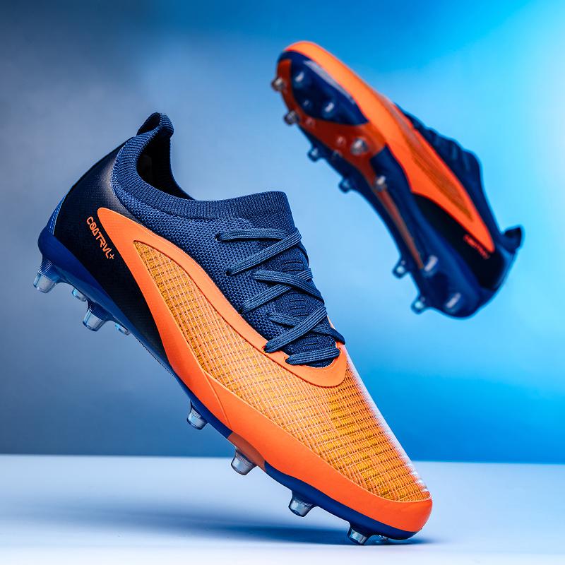 

New Men Soccer Shoes Non Slip Outdoor Sport Activity Long Spikes Football Boots for Breathable Cleats Adult Training Boys Match Comfortable 34