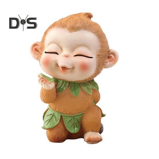 

Мультяшная фигурка короля обезьян, сидящая спящая статуя обезьяны, Великие мудрецы, равные небесам, скульптура для домашнего офиса, приборной панели автомобиля, украшение B