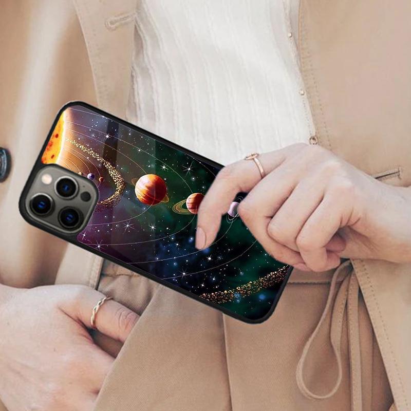 

Magic Space Moon Planet Magnetic Phone Case For APPLE iPhone 17 Air 16 14 13 12 Pro Max 15 Plus Wireless Charge MagSafe Cover iPhone 13mini