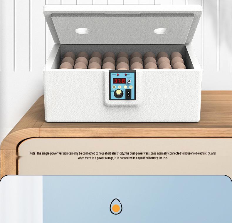 Smart Automatic Incubator for Quail, Duck, and Goose Eggs - Compact and Intelligent Hatching Machine for Home Use