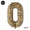 Leopard Print Number Foil Balloons 0-9 Jungle Safari Animal Theme Kids Birthday Party Decorations Baby Shower Helium Toys Globos
