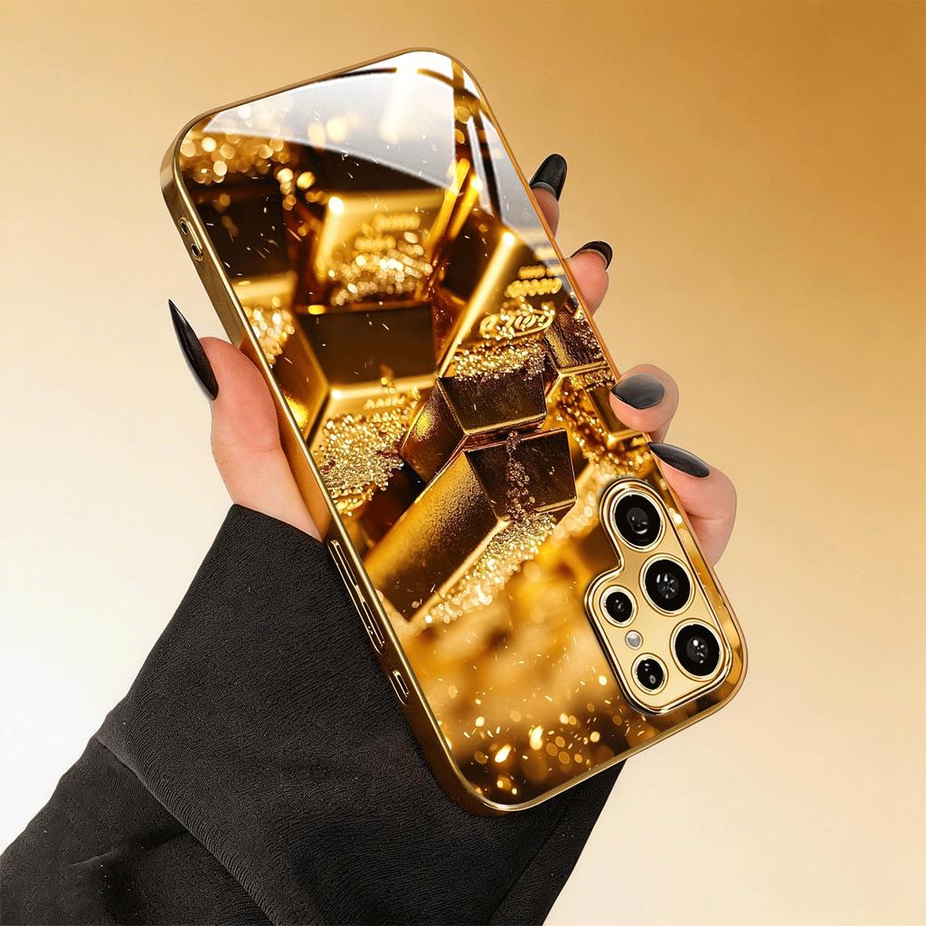 Hot-sellingFashion Simplicity High-end Electroplating Glass PhoneCase for Samsung Galaxy S26 S25 S24 S23 S22 S21 FE,Ultra,Plus