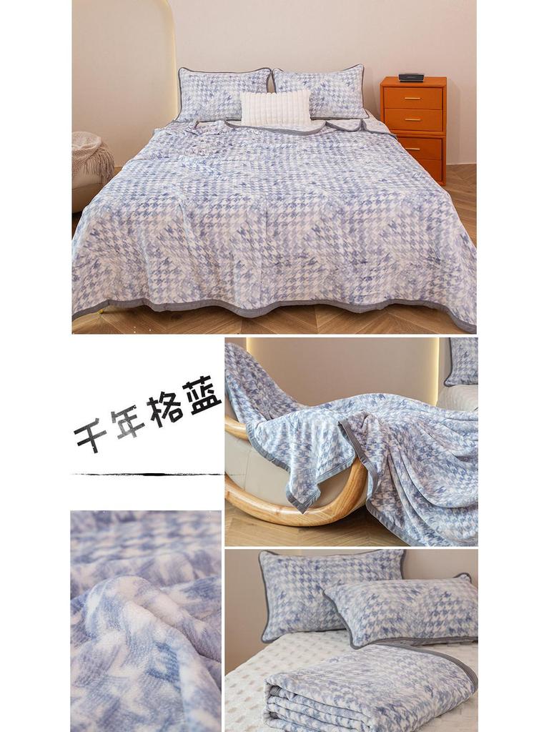 Milk Velvet Double-Sided Fleece Blanket: Office Nap, Sofa, Thick, Warm Style