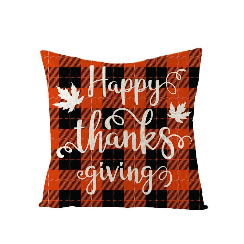 

Осенний Кленовый Лист Принт Тыквы Полиэстеровая Наволочка Предметы Дома Письмо Клетка Диванная Подушка 45 * 45Cm (excluding pillow core)