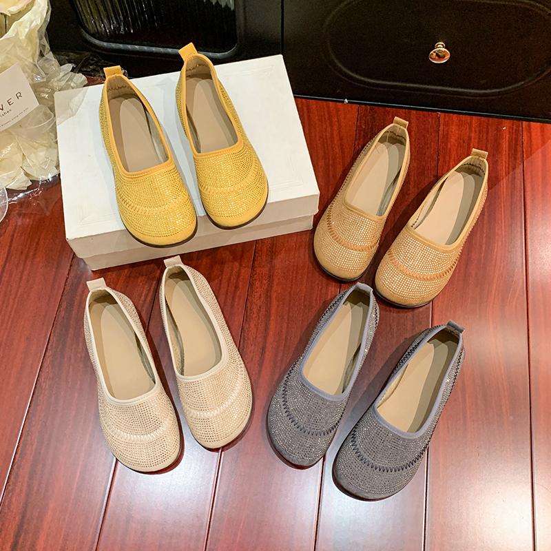 Fashion Fashion Everything Flat Girls 2025 Spring New Style Retro Soft Sole Casual Single Shoes