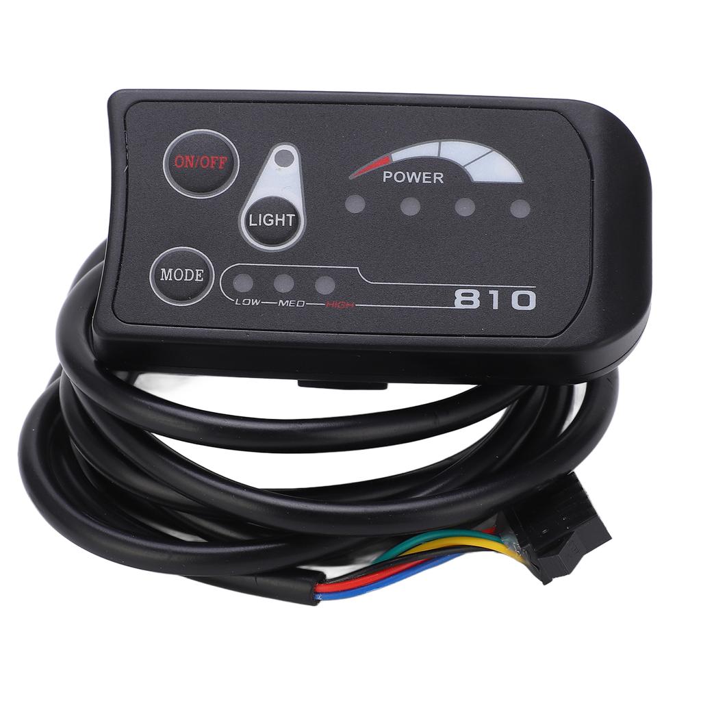 Panou de Control cu Afișaj LED pentru Bicicletă Electrică 36V 48V S810 Afișaj LED Metru pentru Bicicletă Electrică Interfață Ordinară cu 5 Pini