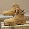New Fashion Autumn And Winter Men's High Top Martin Boots Students Male Boys Trending Soft Sole Work Shoes Labor Protection Martin Sneakers