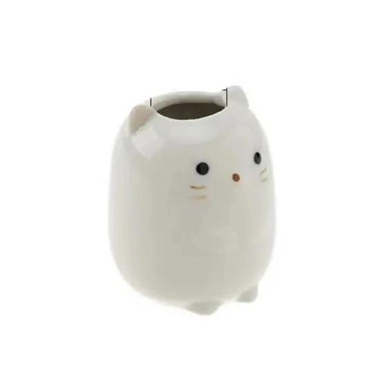 Ceramics Multi-Function Mini Cute Toothbrush Holder Creative Home Bathroom Storage Stand Makeup Pen Holder Ornament Decoration