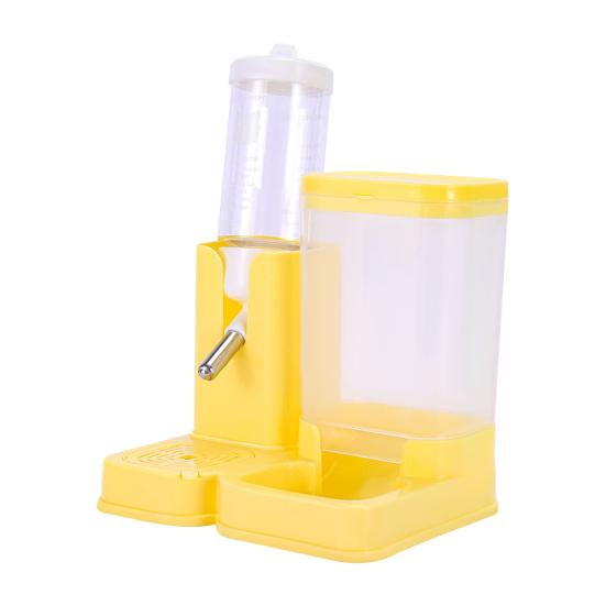 

Hamster Toy Leak-Proof Design Easy to Clean Automatic Water Food Feeder Small Pets Guinea Pigs Rabbits Pet Supplies жёлтый