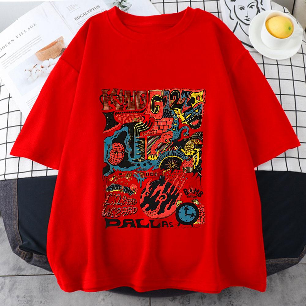 

King Gizzard The Lizard Wizard Reduced Form Shirt UnisexWomen 100 Cotton Tees Everything Goes Together Summer Short Sleeve Tops S