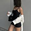 Solid Backless Tank Bodysuit Sexy Hot Camisole Top Jumpsuit Women's Bodycon Summer Black Sleeveless Slim Rompers Y2k Clothing